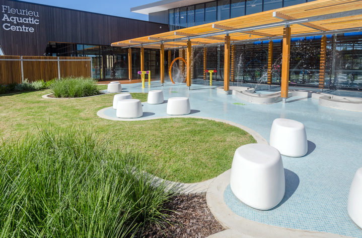 Street Furniture in Landscaped Garden