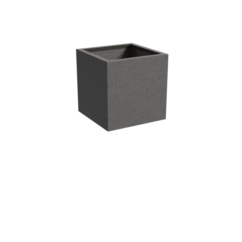 Quatro Design 700 Cube Planter Box in Charcoal