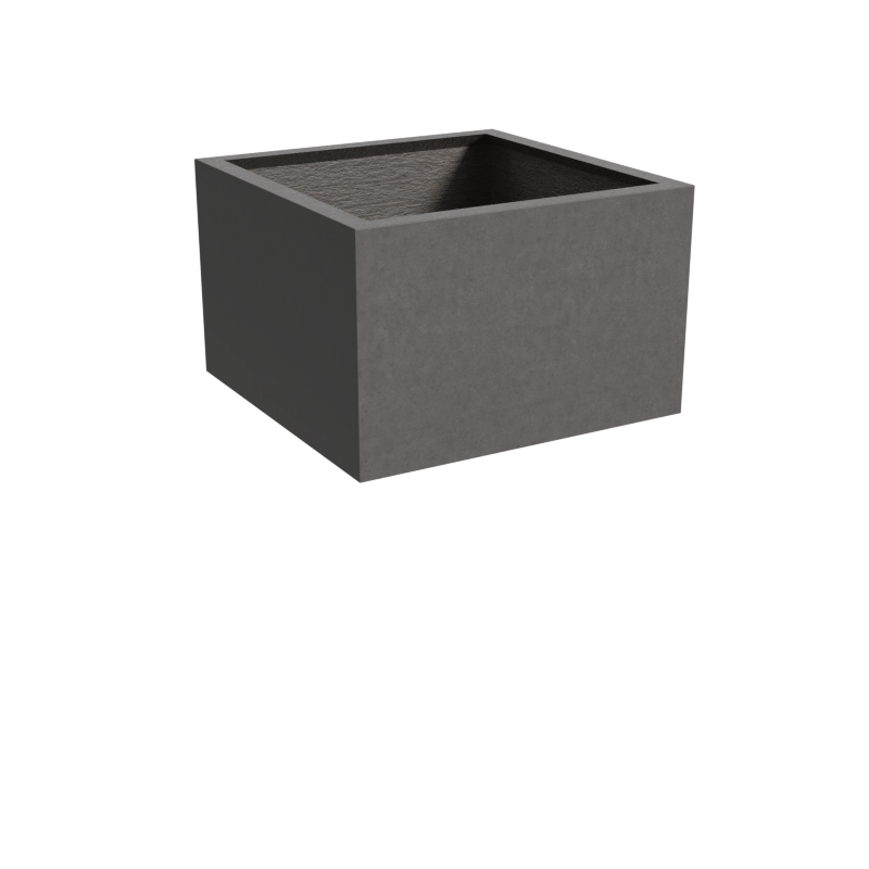 Quatro Design 1100 Medium Square Planter Box in Charcoal