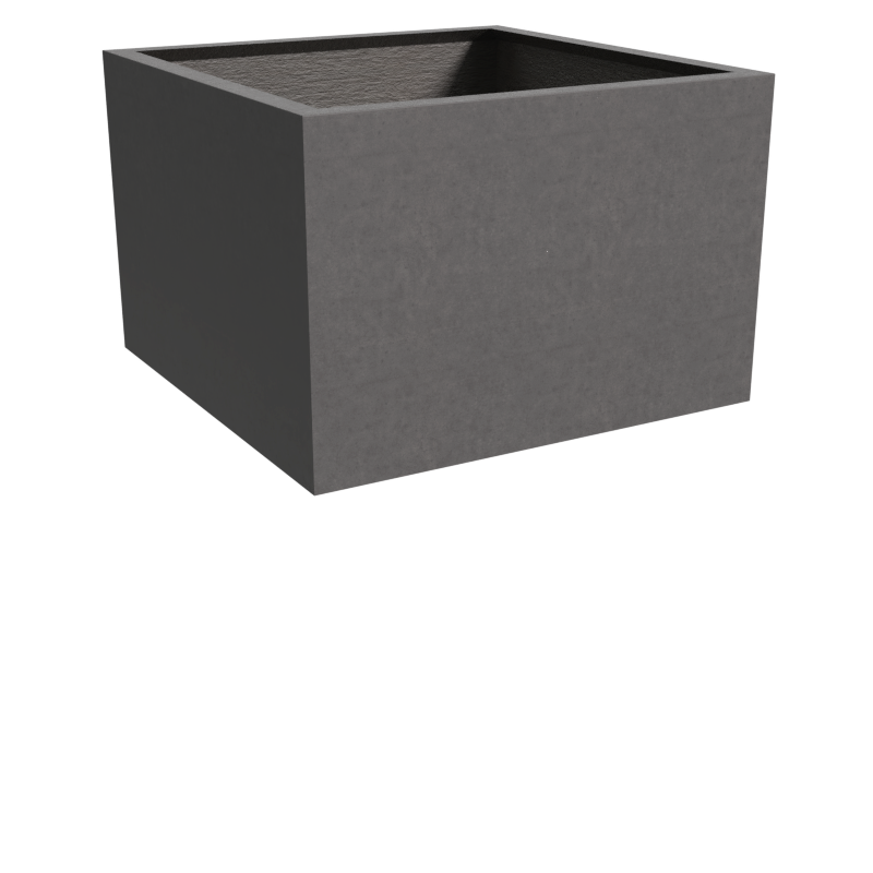 Quatro Design 1500 Square Tall Planter Box in Charcoal