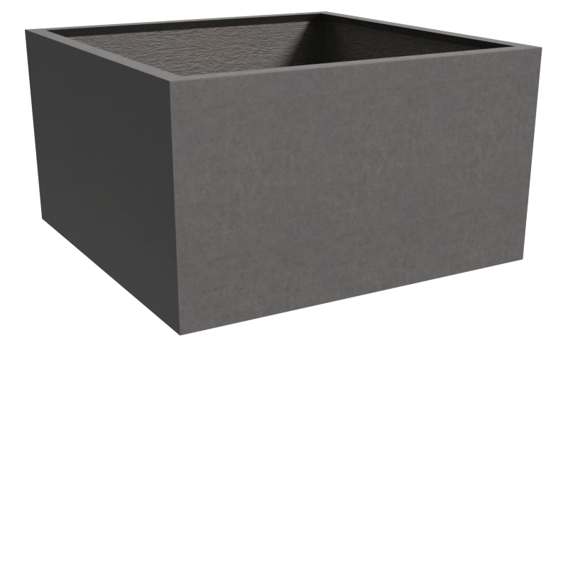 Quatro Design 1800 Square Tall Planter Box in Charcoal