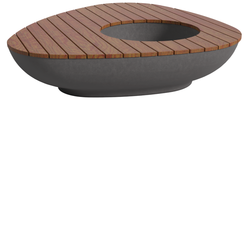 Quatro Design Delta 2 1050mm Planter Timber Top