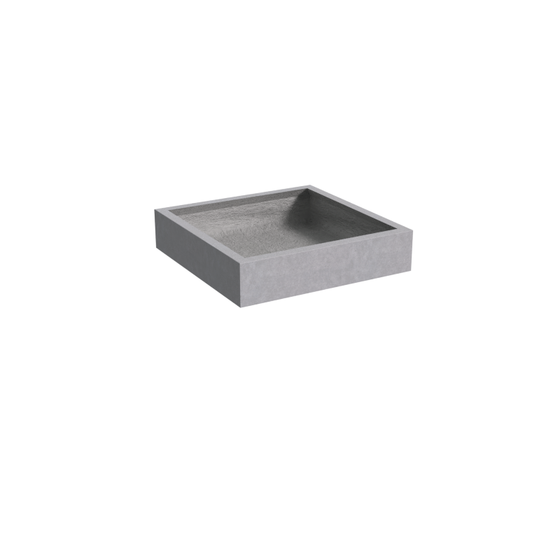 Quatro Design 900 Low Square Pond Planter Box in Grey