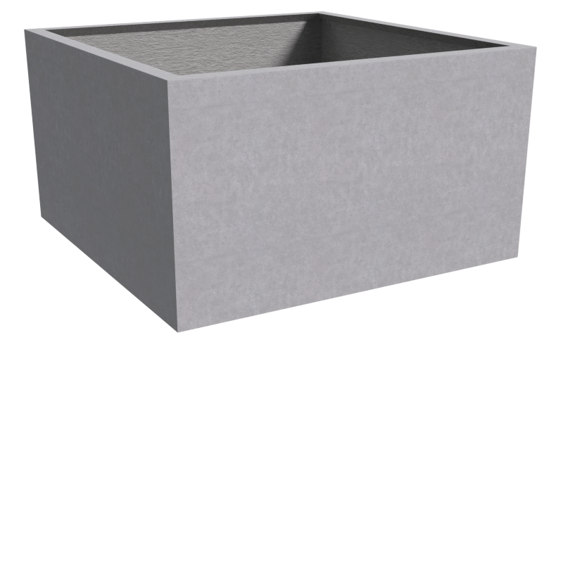 Quatro Design 1800 Square Tall Planter Box in Grey