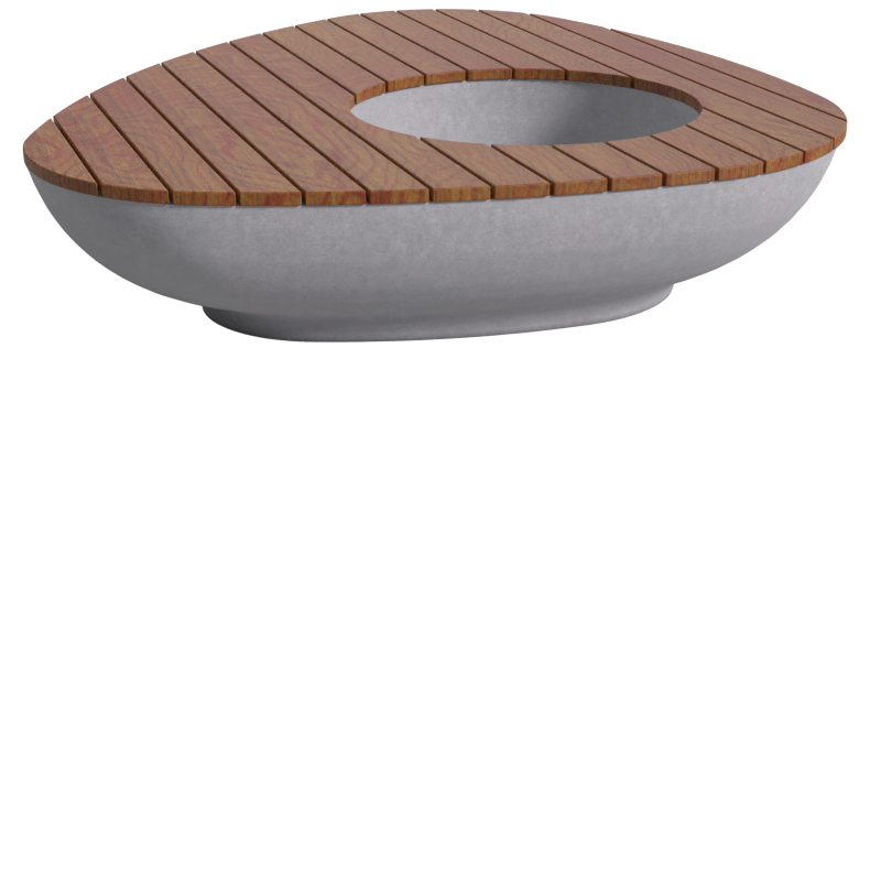 Quatro Design Delta 2 1050mm Planter Timber Top