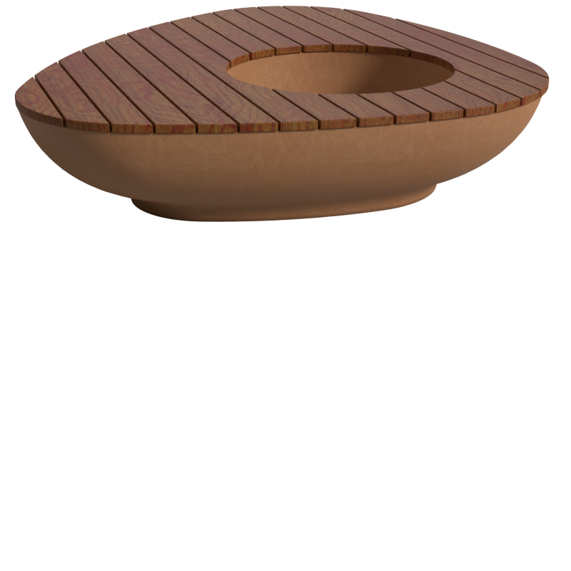 Quatro Design Delta 2 1050mm Planter Timber Top