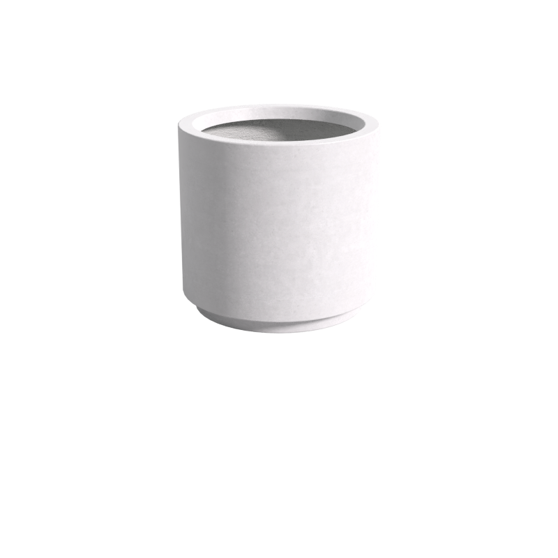 Quatro Design 800 Medium Cylinder Planter in White