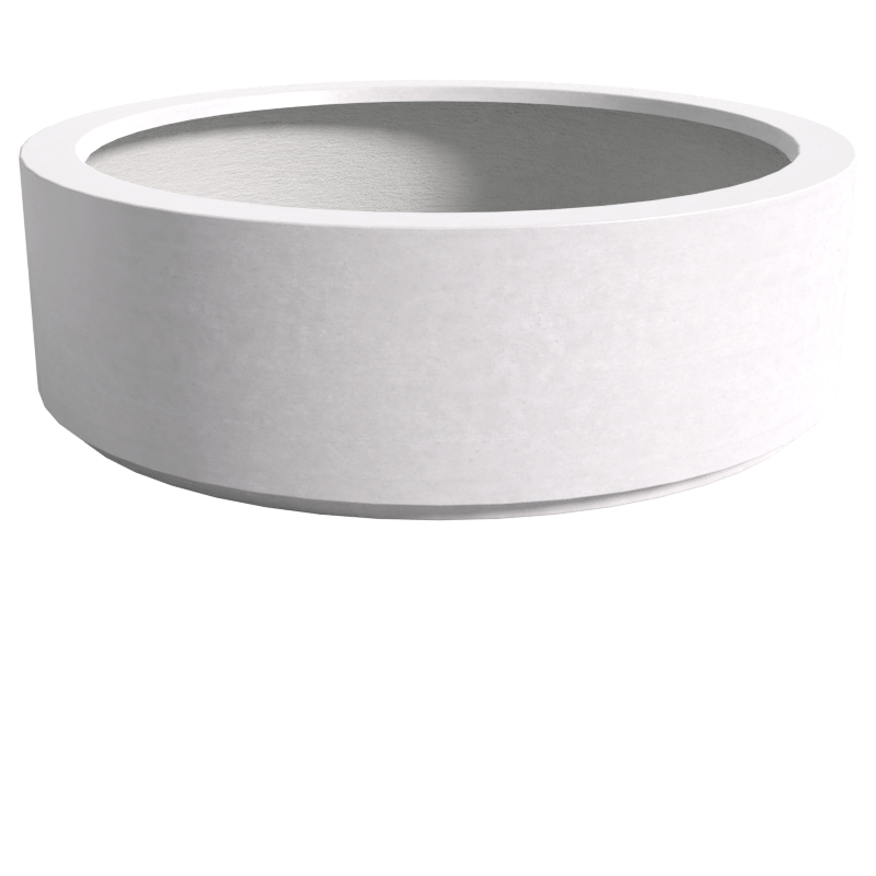 Quatro Design 2400 Medium Cylinder Planter in White