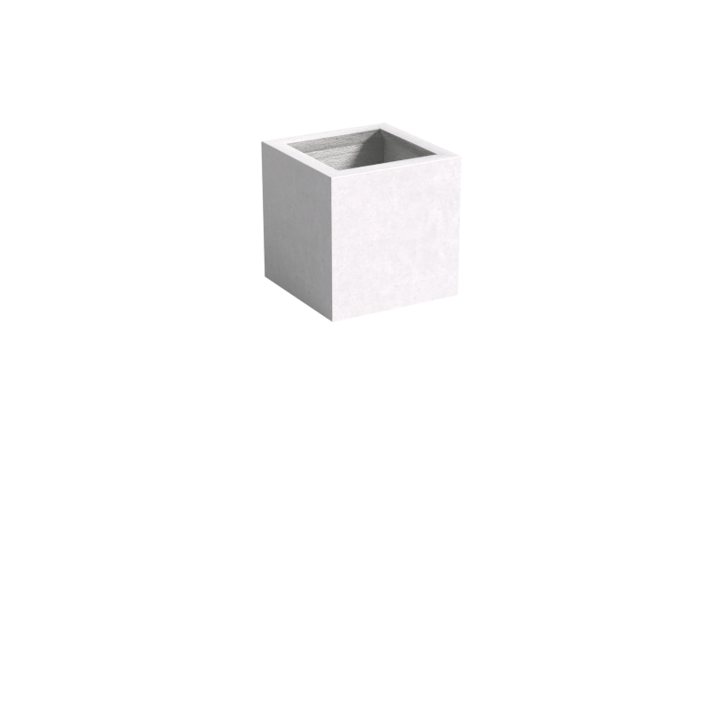 Quatro Design 400 Cube Planter Box in White