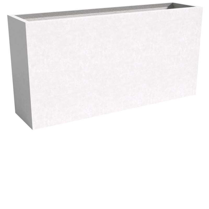 Quatro Design Narrow Trough Planter Box in White