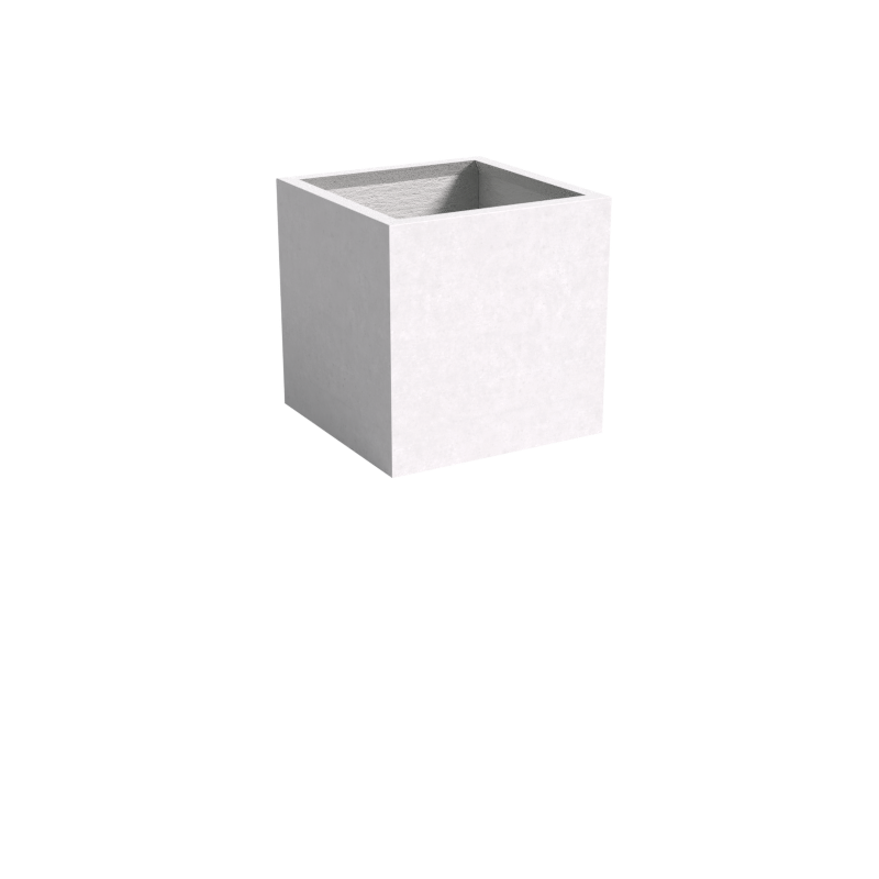 Quatro Design 700 Cube Planter Box in White