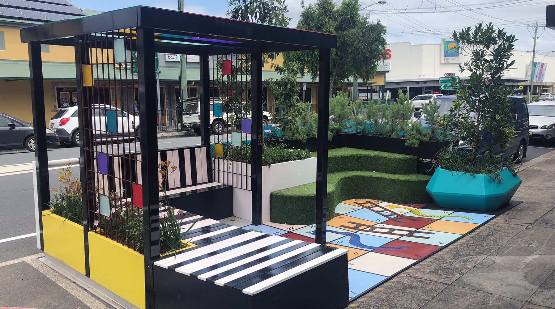 Pop Up Parklet with GRC Planters