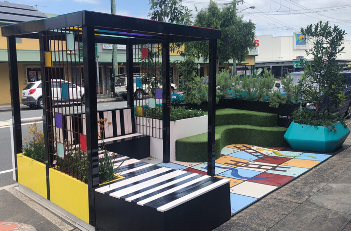 Pop Up Parklet with GRC Planters