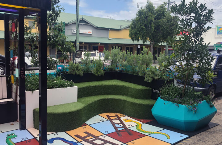 Pop Up Parklet with GRC Planters