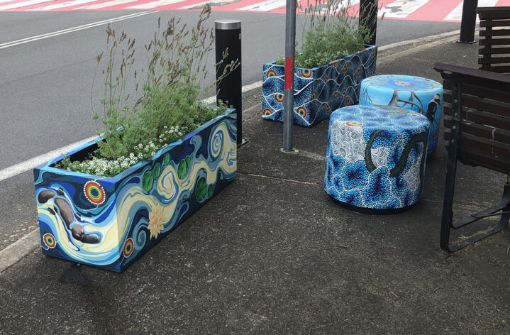 Pop Up Parklet with GRC Planters