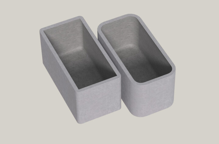 Quatro Custom Planter Boxes Rounded Corner Edges